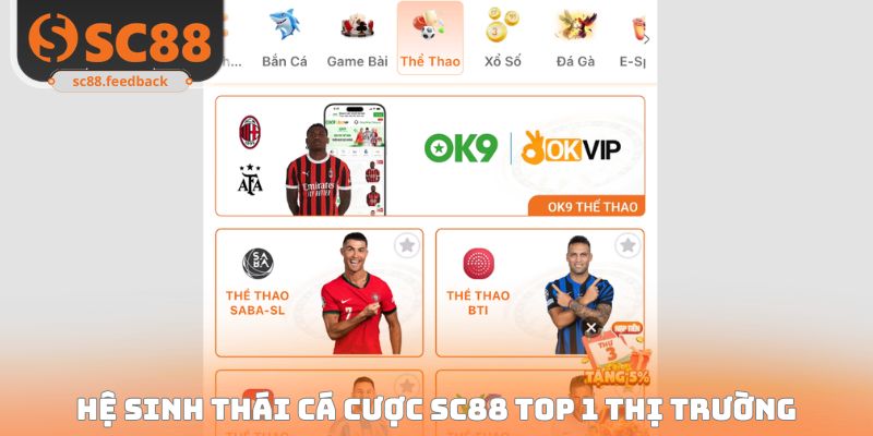 Hệ sinh thái cá cược SC88 top 1 thị trường